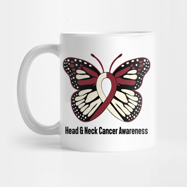 Head & Neck Cancer Awareness Butterfly Hope by mateobarkley67